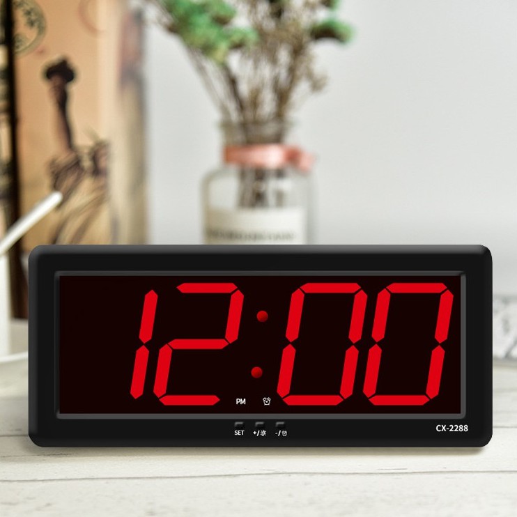 นาฬิกาแขวน LED ขนาดใหญ่พิเศษ พิมพ์ cx-2288 ขนาด 46X22X4 เหมาะสำหรับสถานที่สาธารณะและในโรงงาน