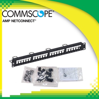 Commscope แผงกระจายสายแลน RJ45 PATCH PANEL,24 PORT,SL,UTP(UNSHIELD) and Full Modular Jack Cat6