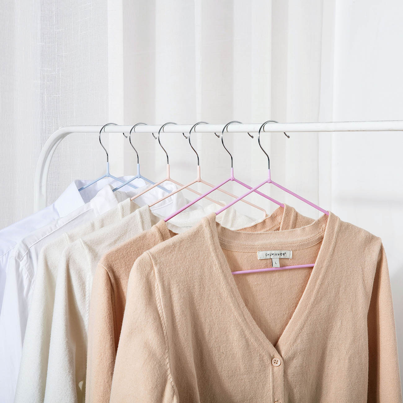 Jujiajia ไม้แขวนเสื้อ สำหรับใช้ในบ้าน ตากเสื้อผ้า 1 ชิ้น #8