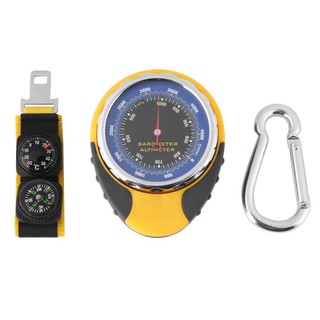 4 in 1 เข็มทิศ Altimeter เครื่องวัดอุณหภูมิ