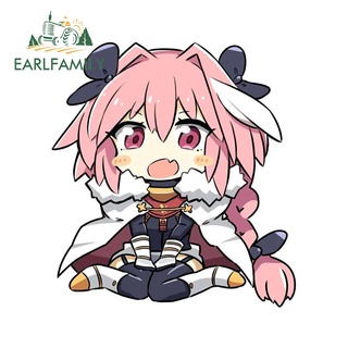 Earlfamily สติกเกอร์ไวนิล ลายกราฟฟิก Fate Apocrypha Astolfo กันแดด ขนาด 13 ซม. x 11.9 ซม. สําหรับติดตกแต่งประตูรถยนต์