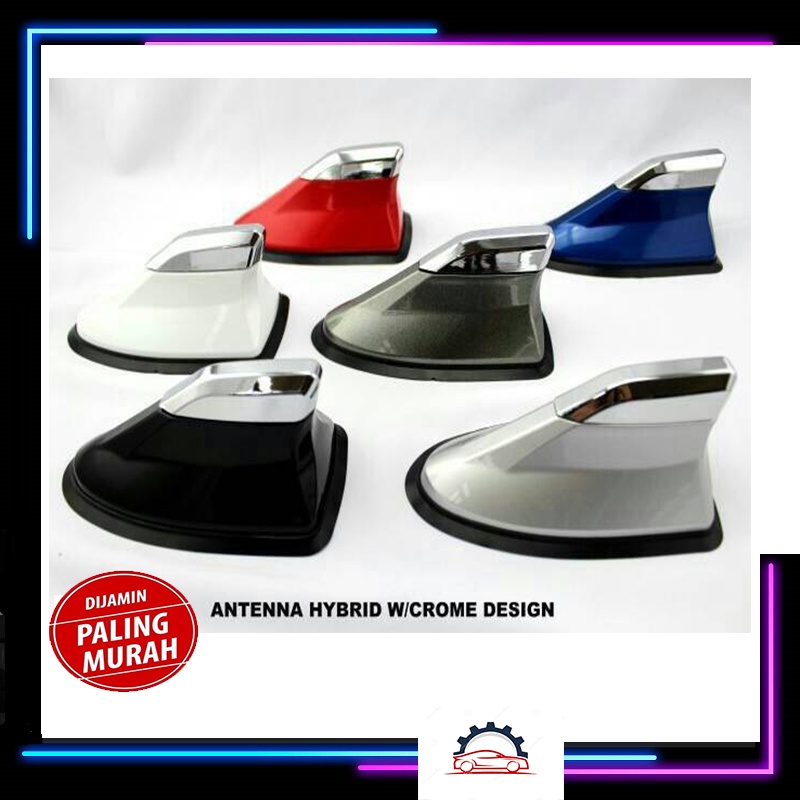 เสาอากาศหูฉลาม วิทยุไฮบริด JS Racing Shark Fin Jsracing Chrome