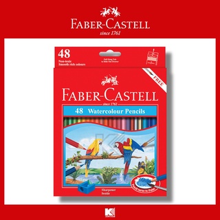 สีไม้ระบายน้ำ Faber-Castell (นกแก้ว) 48 สี กล่องกระดาษ