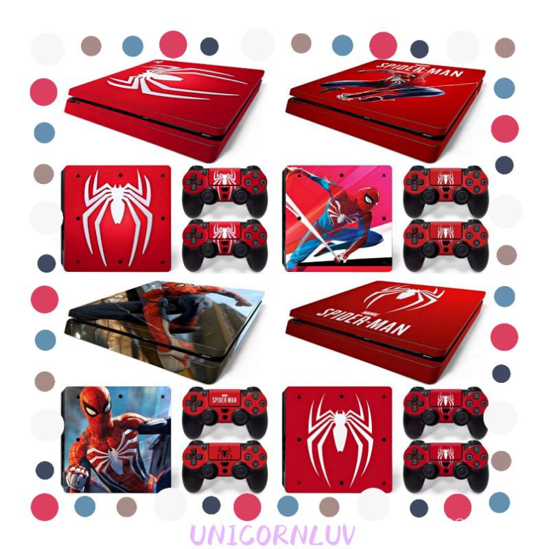 2021PS4/ PS4 slim Skin Sticker Spiderman Skin Protector2022 45r8