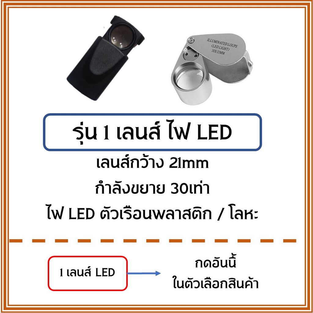 🇹🇭พร้อมส่งจากไทย🇹🇭 กล้องส่องพระ แว่นขยายส่องพระ กำลังขยาย 30 เท่า พร้อมไฟ LED