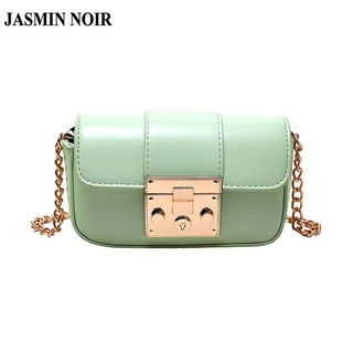 Jasmin NOIR กระเป๋าสะพายข้าง หนัง PU แต่งสายโซ่ สําหรับผู้หญิง