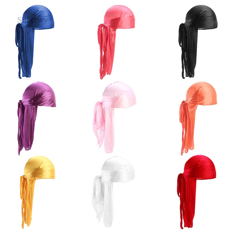 Hequ Superwy Pirate Hat Silky Durag For Men Women Headwrap Durags Headscarf Soft Cap For Hair Access