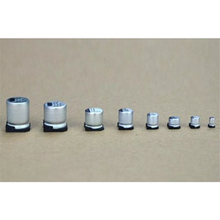 Electrolytic Capacitor 50V 25V 16V 10V 6.3v 220uf SMD ตัวเก็บประจุอลูมิเนียมอิเล็กโทรไลต์
