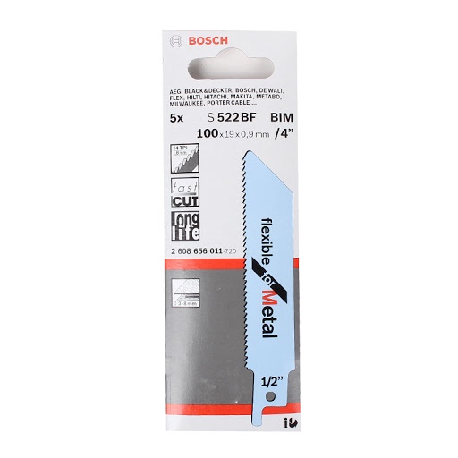 BOSCH ใบเลื่อยอเนกประสงค์ (5ใบ/แพค) S522BF / 2608656011