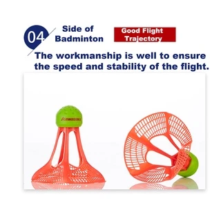 ลูกขนไก่ Windproof Airshuttle 2.0 ของคาวาซากิ พลาสติกและไนลอนทนทาน สําหรับการเล่นแบดมินตันกลางแจ้ง