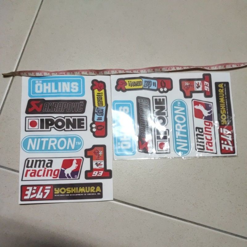 สติ๊กเกอร์ ALL IN ONE OHLINS AKRAPOVIC IPONE NITRON UMA RACING YOSHIMURA 93 THAI