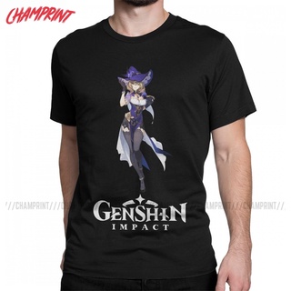 ใหม่ เสื้อยืดคอกลม แขนสั้น ผ้าฝ้าย 100% พิมพ์ลาย Lisa Genshin Impact สําหรับผู้ชาย ทุกเพศ