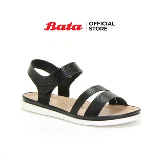 BATA (5616537) LADIES FLATS SANDAL รองเท้าผู้หญิงส้นแบน แบบรัดส้น สีดำ Ladiesflat Fashion