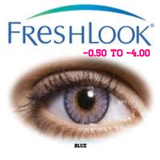 SHOP120 ลด120฿ Freshlook Blue รายวันแพ็ค5คู่ ค่าสายตา-050ถึง-4.00