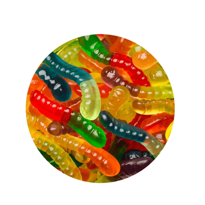 12Flavor Mini Gummi Worms 100 กรัม หนอนผลไม้รวม Shopee Thailand