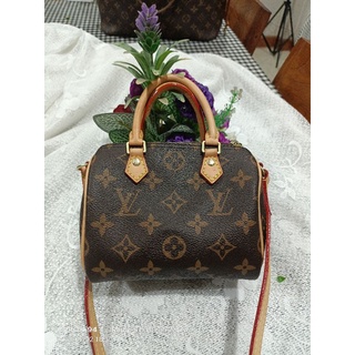 Lv speedy mini nano monogram used like new 6.5"