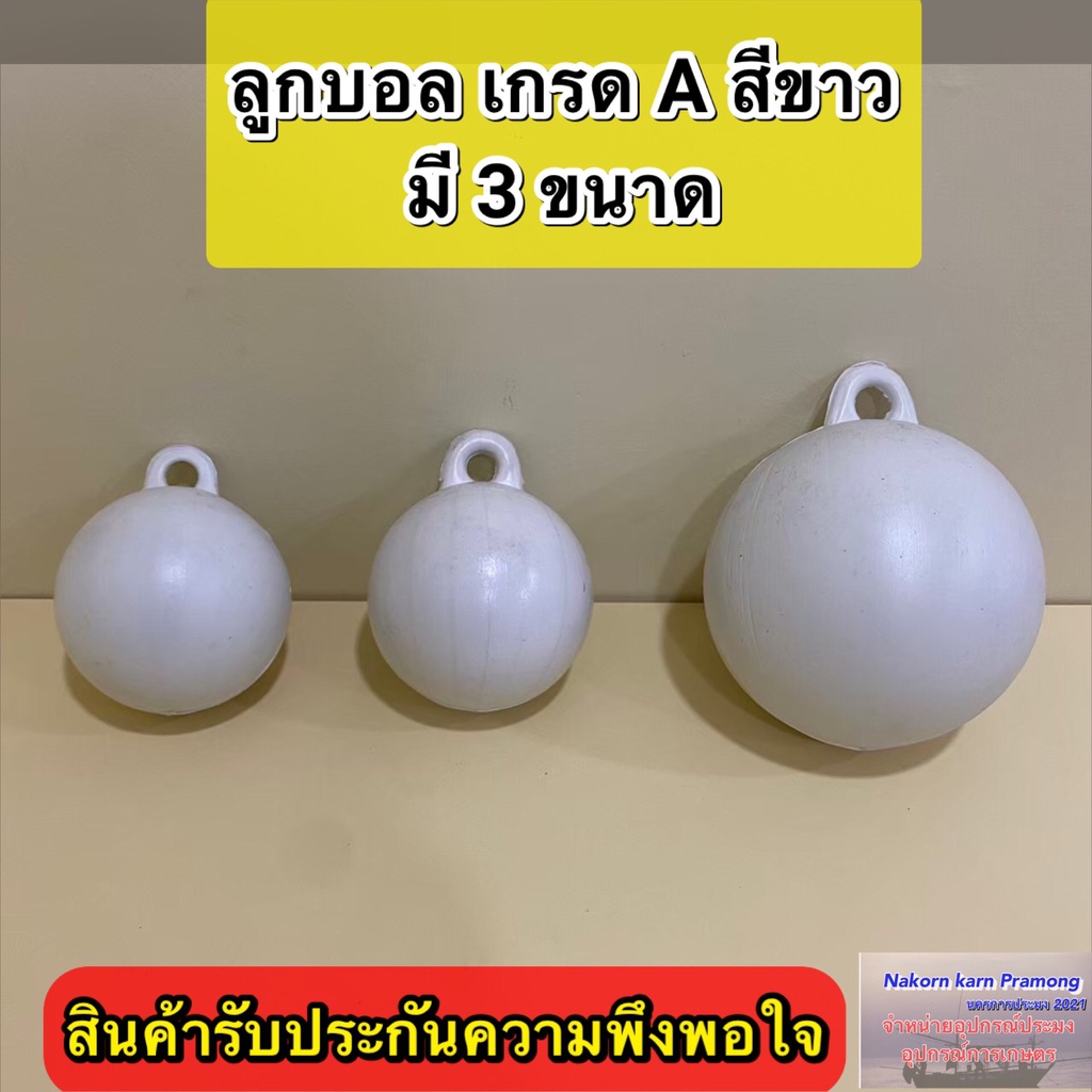ลูกบอล ทุ่นลูกบอล ลูกบอลสีขาว เกรด A (มีขนาดให้เลือก 4 รูปที่ 2
