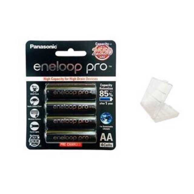 ถ่านชาร์จ Panasonic Eneloop Pro AA 2550mAh 4pcs แถมกล่อง