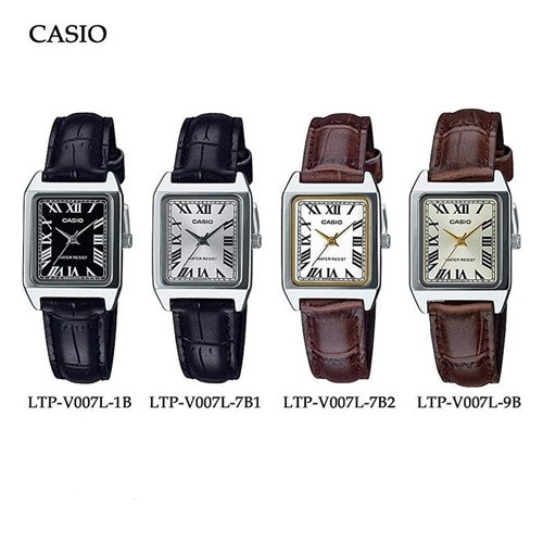 Casio Standard นาฬิกาข้อมือผู้หญิง สายหนัง รุ่น LTP-V007L,LTP-V007L-1B,LTP-V007L-7B1,LTP-V007L-7B2,L