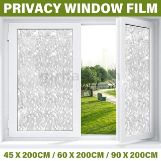 200cm Privacy Static Glass Window Film Cling Frosted Sticker Non-Adhesive Art Decal