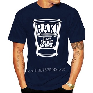 [S-5XL] เสื้อยืด พิมพ์ลาย Raki Is My Spirit Animal สําหรับผู้ชาย 610678