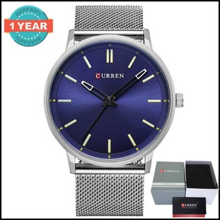 Curren นาฬิกาข้อมือผู้ชาย สายสแตนเลส รุ่น C8233 - Silver/Blue