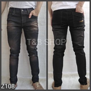 T&amp;B SHOP กางเกงยีนส์ ผ้ายืด  ฟอกนิ่ม งานเป้ากระดุม ขากระบอก (Size28-36) พร้อมส่ง