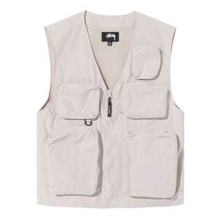 SLUM LTD - Stussy NYLON APPROACH VEST STONE GREY