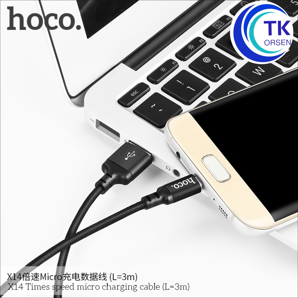 สายชาร์จยาว 1เมตร/2เมตร/3เมตร Hoco X14 Time Speed Charger สำหรับ L/Samsung/Micro USB / Type C - รูปที่ 6