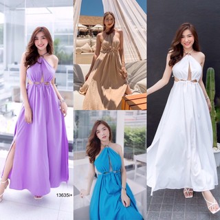 🌈🏖เดรสเที่ยว ไปทะเล แต่งห่วง เว้าช่วงเอว งานผ้าไหมอย่างดี ใส่ไปทะเลเริ่มม๊ากกก พร้อมส่ง💐🌴