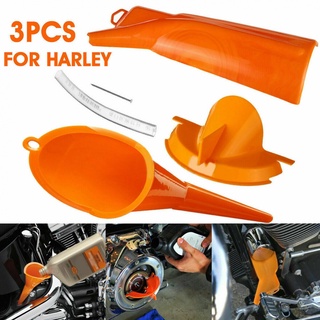 ชุดกรวยเติมน้ํามัน และไส้กรองน้ํามัน แบบหยด สีส้ม สําหรับ Harley Touring Dyna Fits For 99-00 Evolution 1340 99-17