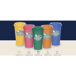 แก้วAmazon Colurful reusable cup