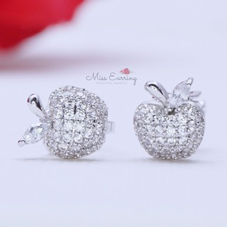 Miss Earring ต่างหูหนีบ CZ Snowwhites Apples ไซด์เล็ก