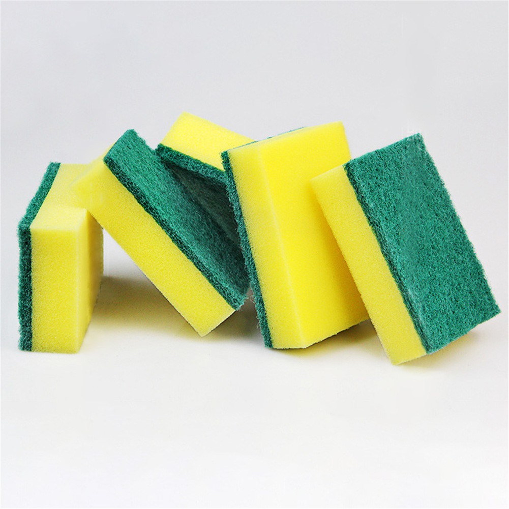 10pcspack High Density Sponge Scouring Pad Kitchen Cleaning Cloth Dishwashing Orjf Spqn5n5h 2308