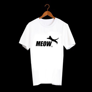 เสื้อยืดคำพูด เสื้อยืดคำฮิต เสื้อยืดคำสุดปัง เสื้อยืดกสรีนลายข้อความ MEOW เสื้อยืดล้อเลียนแบรนด์ TXA650