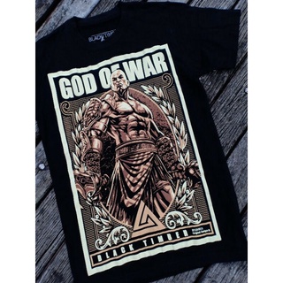 เสื้อยืดวินเทจเสื้อยืดผ้าฝ้าย พิมพ์ลาย Bt25 GOD OF WAR KRATOS ORIGIN LIMITED GAMERS EDITION คุณภาพสูง สีดําS-3XL
