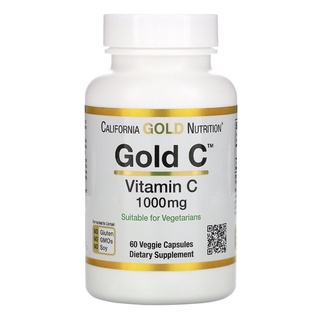 California Gold Nutrition Gold C, Vitamin C, 1,000 mg, 60 Veggie Capsules