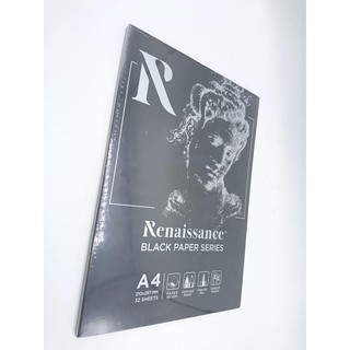 สมุด Renaissance black paper series กระดาษดำ ขนาดA4 150gsm 1เล่ม/32แผ่น