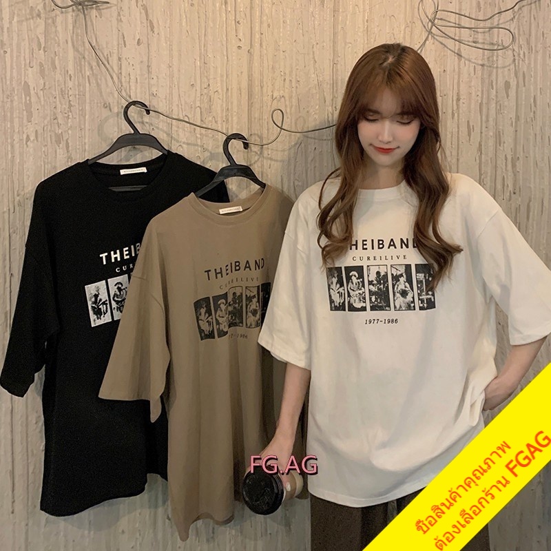 ✨พร้อมส่ง✨เสื้อยืดลายการ์ตูนผู้หญิงน่ารักๆ oversize แฟชั่น สาวอวบ ทรงหลวม สไตล์เกาหลี ฤดูร้อนใหม่ เสื้อโอเวอร์ไซส์วินเทจ