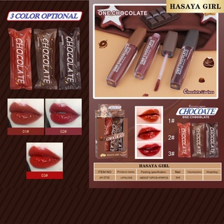 JH-3732 ลิปช็อกโกแลต ลิปแมทโทนน้ำตาลอมแดง HASAYA GIRL สีแซ่บมาก🍒