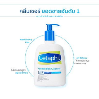 เซตาฟิล Cetaphil Gentle Skin Cleanser 1000 ml ผลิตภัณฑ์ทำความสะอาดผิวสูตรอ่อนโยน