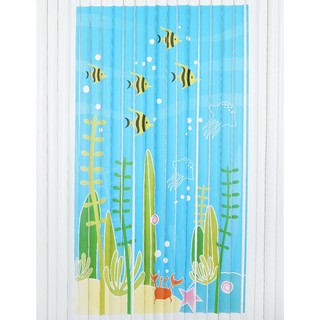 ม่าน ม่านบังตา มู่ลี่ PVC HOME LIVING STYLE OCEAN 80X200 ซม.PVC STRIP BLIND HOME LIVING STYLE OCEAN 80X200CM