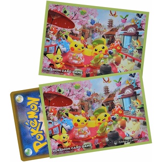 [Pokemon Japan] Sleeve - ลายพิเศษฉลองเปิด Pokemon center สาขา Kyoto Hannari tea party pretend 2019 ลิขสิทธิ์แท้ Pokémon