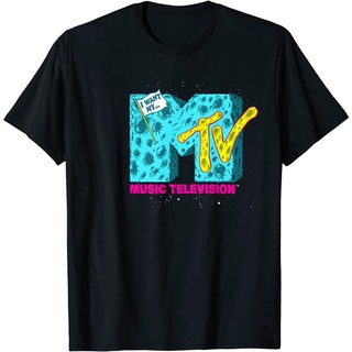 tshirtเสื้อยืดคอกลมฤดูร้อน2022 MTV Logo Galaxy Moon Graphic T-Shirt เสื้อยืด ดพิมพ์ลาย ดผ้าเด้ง คอกลม cotton แฟชั่น sale