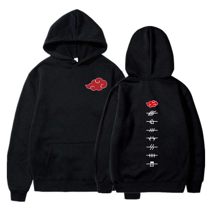 โลโก้นารูโตะอะนิเมะ เสื้อฮู้ดสําหรับผู้ชายและผู้หญิงผ้าหนา แจ็คเก็ตฤดูใบไม้ร่วงและฤดูหนาว ร้านน้ํา