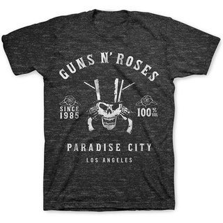 【🔥🔥】100%cotton เสื้อ ยืด ผ้า มัด ย้อม Guns N Roses Paradise City Los Angeles Skull Label Adult T-Shirt men เสื้อ ยืด ผ