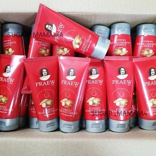 Praew แพรว E Sweet Almond Cream ครีมบำรุงผิว ผสมวิตามินอี น้ำมันอัลมอนด์ ป๋าสันติ หมอนอกกะลา santi manadee สันติมานะดี