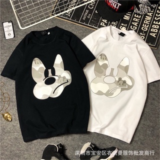 เสื้อยืดแขนสั้นคอกลมสกีนลายmickey