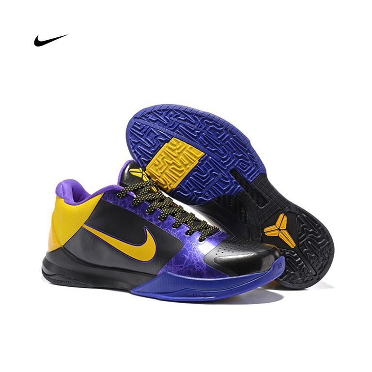 Nike Zoom Kobe Kobe 5 รองเท าบาสเก ตบอลส ม วงทอง Dyasty Shopee Thailand