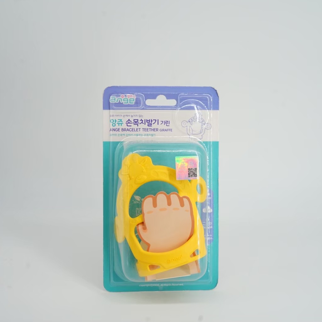 ยางกัดเด็ก ยางกัดอังจู ยางกัดคล้องข้อมือ สีเหลือง Kobi Giraffe Teether Yellow ยางกัดเสริมพัฒนาการจากเกาหลี แท้ (มี มอก.)